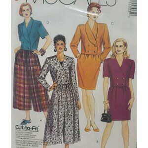 McCall's 1991 Jacket Split Skirt Pattern Size 10-12-14 Uncut #5530 Vintage
